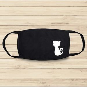 Cat Face Mask, Cute, Kitty, Washable Cotton